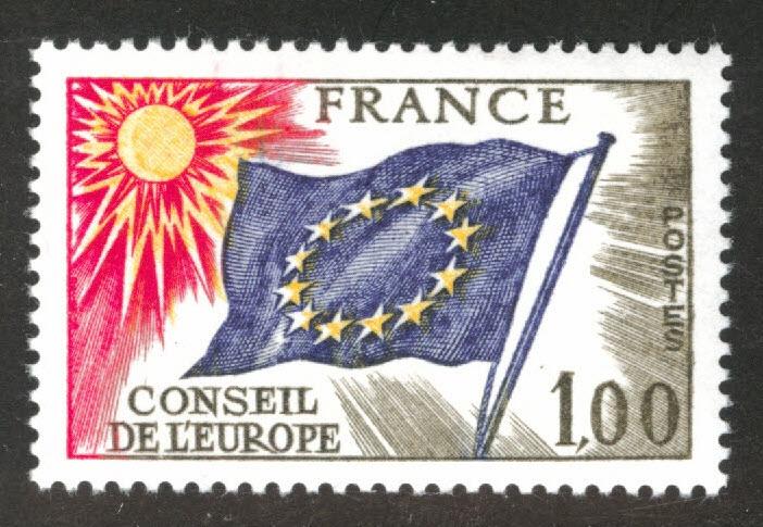 FRANCE Scott 1o18 MH*  Council of Europe Flag stamp 1976