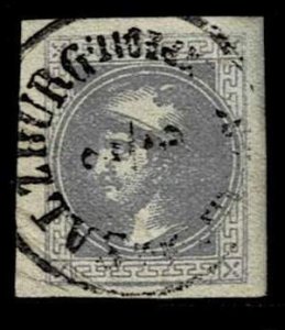 Austria 1875,Sc.#P9 used, Mercurius, Newspaper 1867, coarse print, Type II