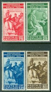 VATICAN : 1935. Scott #43-46 PO Fresh group. All w/ white gum & VF MNH Cat $1036