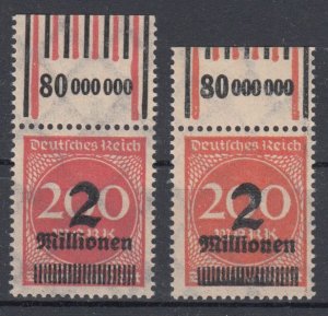 Germany 1923 Sc#269 VAR Mi#309 AWa+b Margin 141/151 mnh (DR1382)