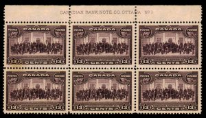 CANADA SCOTT#224  PB OF 6  ISSUE OF 1935 - LH & NH - VF CV $74.00 (ESP#400)