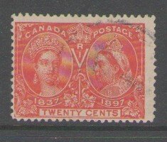 Canada Sc 59 1897 20c Victoria Jubilee stamp used