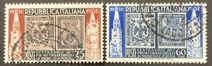 Italy 1952 #602-3, Modena & Parma-1st Stamps, Used, CV $13.