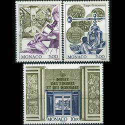 MONACO 1996 - Scott# 2020-2 Stamp & Coin Museum Set of 3 NH