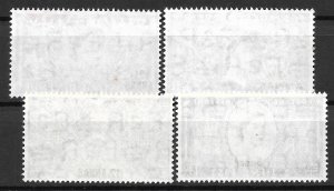 Doyle's_Stamps: MNH British Oman Coronation Set, Scott #52** to #55**