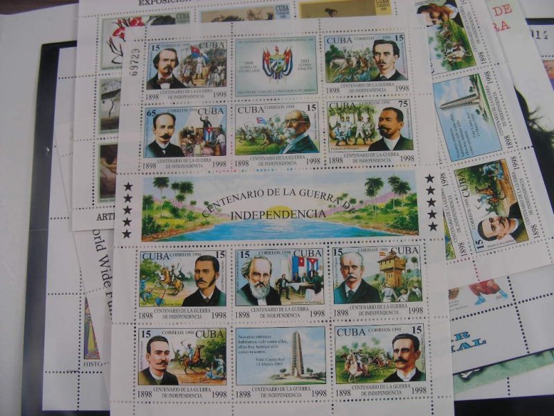 CUBA, Excellent accumulation of Souvenir Sheets & other Stamps