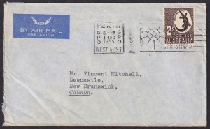 Australia - 1948 - Scott #212 - used on 1955 cover to Canada - PERTH pmk