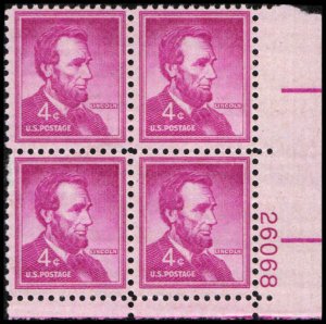 US #1036a LINCOLN MNH LR PLATE BLOCK #26068