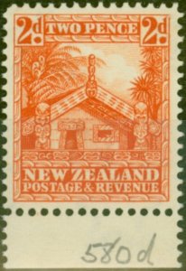 New Zealand 1941 2d Orange SG580d P.14 x 15 V.F MNH (2)