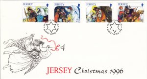 Jersey 1996 Christmas Set on FDC