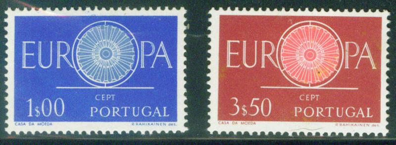 Portugal Scott 866-7 MH* 1960 Europa set