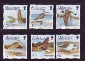 Alderney Sc 256-61 2005  Migrating Bird stamp set mint NH