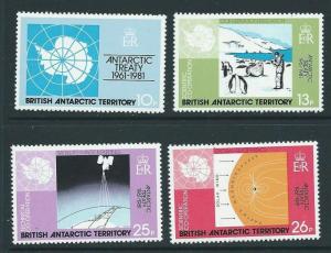 BRITISH ANTARCTIC TERR. SG99/102 1981 ANTARCTIC TREATY MNH