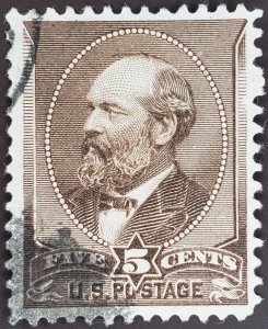 United States, Scott #205, VF used, small hinge thin