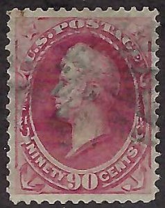 US Scott #144 Used VF APS Cert 1989 Genuine with reperf on bottom