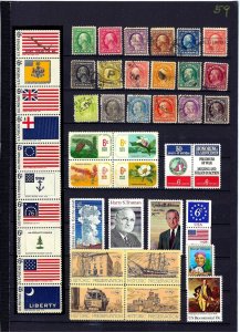 JASTAMPS:  Nice Vintage US Old  Stamp  LOT Collection, see scan