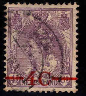 Netherlands Scott 106 used surcharged stamp,