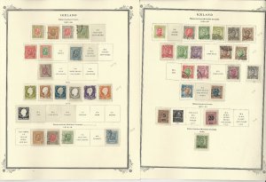 Iceland 1873-1922 Stamp Collection on 4 Scott Specialty Pages, JFZ