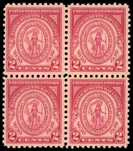 US Sc 682 VF/MNH BLOCK of 4 - 1930 2¢ - Massachusetts Bay Colony