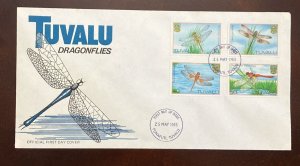 D)1983, TUVALU, FIRST DAY COVER, TUVALU DRAGOFLIES ISSUE, PANTALA FLAVESCENS, AN