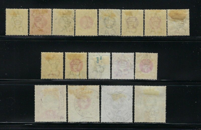 NATAL SCOTT #81-97 1902-03 EDWARD VII WMK 2 - 1/2D TO 1SH MINT H - OTHERS USED