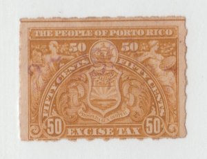 Puerto Rico Revenue fiscal Cinderella stamp 10-12- tnx