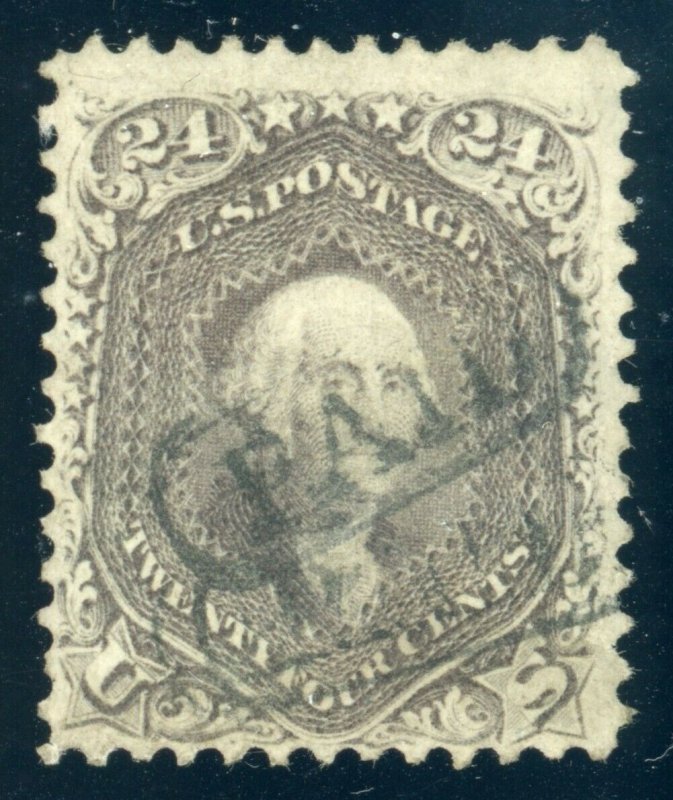 US Stamp #70a Washington 24c - PSE Cert - USED Black PAID cancel - CV $325.00 