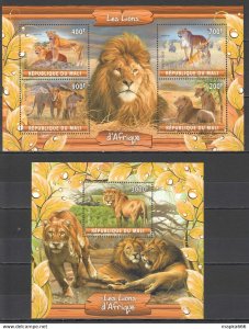 2020 Fauna Animals Wild Cats Lions Of Africa 1+1 ** Ja505