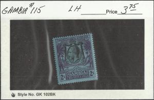 Gambia #115 Mint Hinged Cat $3.75 E 03857