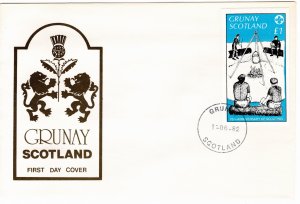 Grunay, Scotland 1982 1# souvenir sheet FDC-2