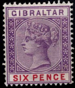 Gibraltar Scott 19, SG 44 MH* 1898 stamp