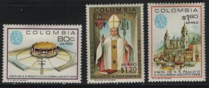 COLOMBIA   C507-C509  MINT HINGED,