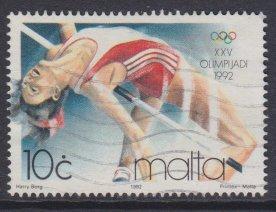 Malta sc#803 1992 10c Olympics used