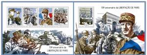 GUINEA BISSAU 2014 2 SHEETS gb14503ab GAULLE WORLD WAR II