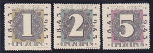 Brazil C50-52 MNH 1943 Numeral of Value Airmail Set of 3