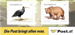 Austria 2071-2072 MNH stamps wildlife animals brown bear bird (5)