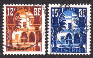 Algeria Scott 257-58 complete set F to VF used. Lot #B.  FREE...