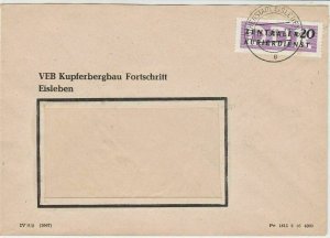 DDR Central Courier Service 1956 Lutherstadt Cancel Stamps Cover Ref 24420 