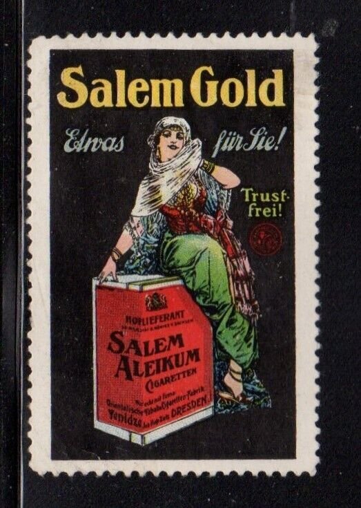 German Advertising Stamp - Salem Gold Cigarettes Something for Her