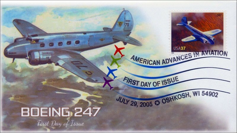 AO-3916-1, 2005, American Advances in Aviation, Boing 247, DCP, Add On Cachet,