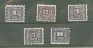 Canada #J6-J10  Single (Complete Set)