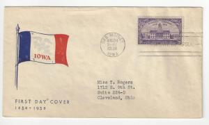 1938 USA First Day Cover - Iowa Issue