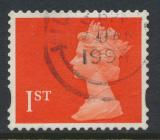 Great Britain SG 1977 SC# MH243 Machin 1st  class Brt orange red  Used  