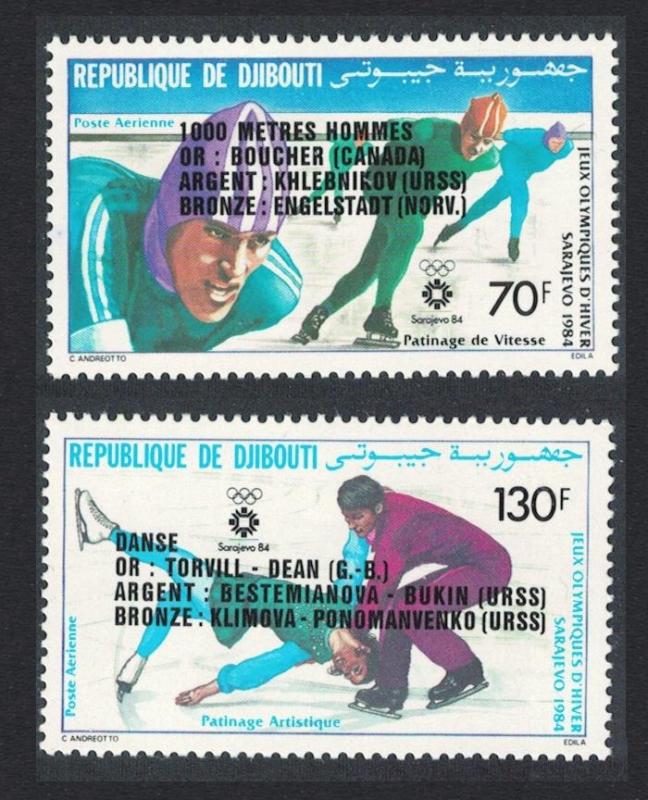 Djibouti Winter Olympic Games Medal Winners 1984 MNH SG#909-910