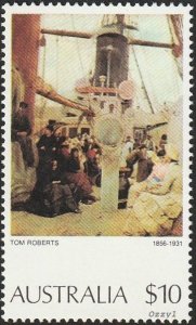 Australia #579 1977 $10 Tom Robert's Painting-Coming South USED-Fine-NH. 