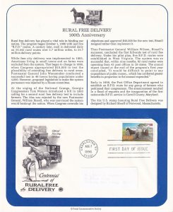 1996 Rural Free Delivery 32c Sc 3090 FDC with PCS cachet on full info page