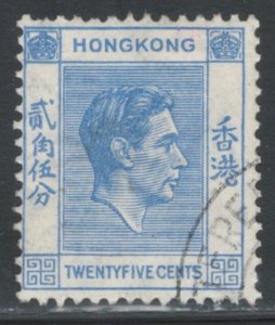 Hong Kong 1938 King George VI 25c Scott # 160 Used