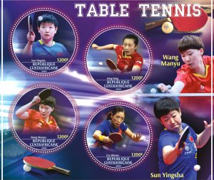 Stamps.Sports. Table Tennis 2020 year, 1+1 sheets  perforated  NEW