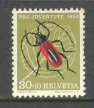 SWITZERLAND Sc# B230 MH FVF Purple Longicorn Beetle