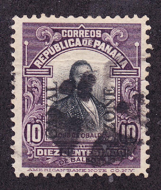 Canal Zone Nr.41 1916 Used(O) 10c violet&blk Jose de Obaldia